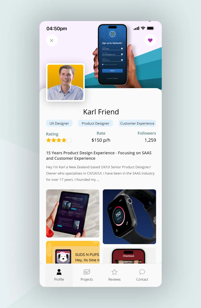 User Profile — daily UI challenge day 6